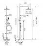 FERRO - Deszczownia VITTO BLACK VERDELINE z natryskiem i baterią  NP81-BVI7UVL-BL
